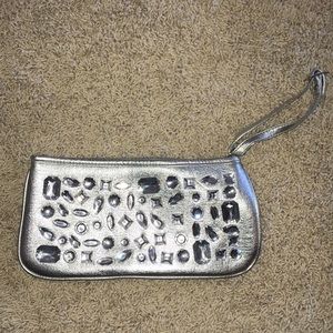 Silver wristlet with gems